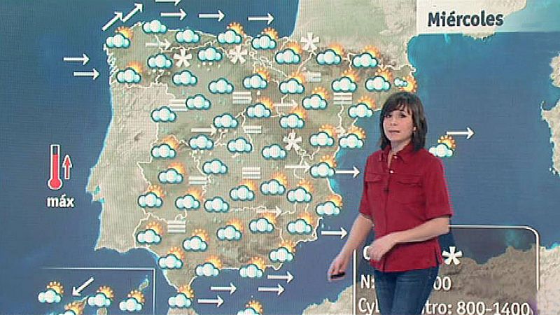 Lluvias y nieve en el norte y el centro, pero menos frío