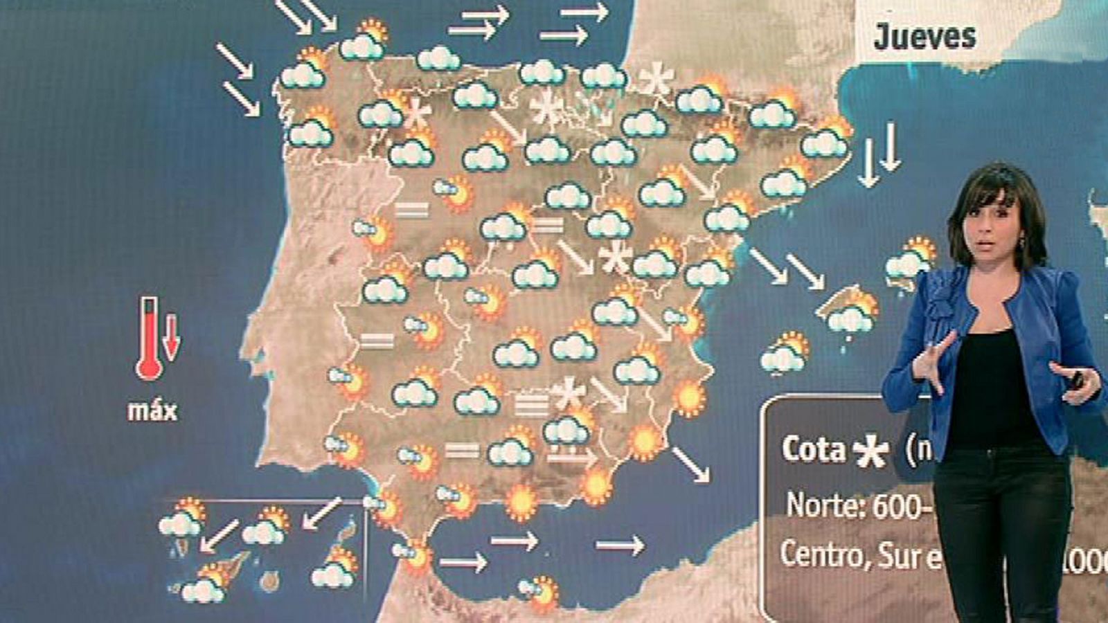 El Tiempo: Fuerte viento en el norte y las zonas altas y olas de hasta 8 metros en el Cantábrico.- RTVE.es