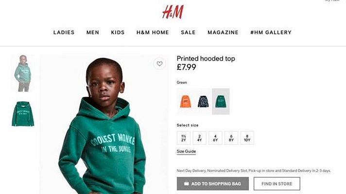 Informativo 24h - Una sudadera con el lema 'El mono más guay de la jungla' desata protestas contra H&M en Sudáfrica