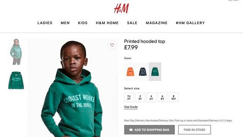 Una sudadera con el lema 'El mono más guay de la jungla' desata protestas contra H&M en Sudáfrica