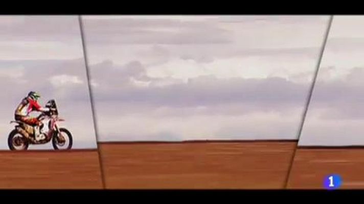 Telediario 1 - Sainz queda quinto en la etapa 8 y saca más de una hora al segundo clasificado