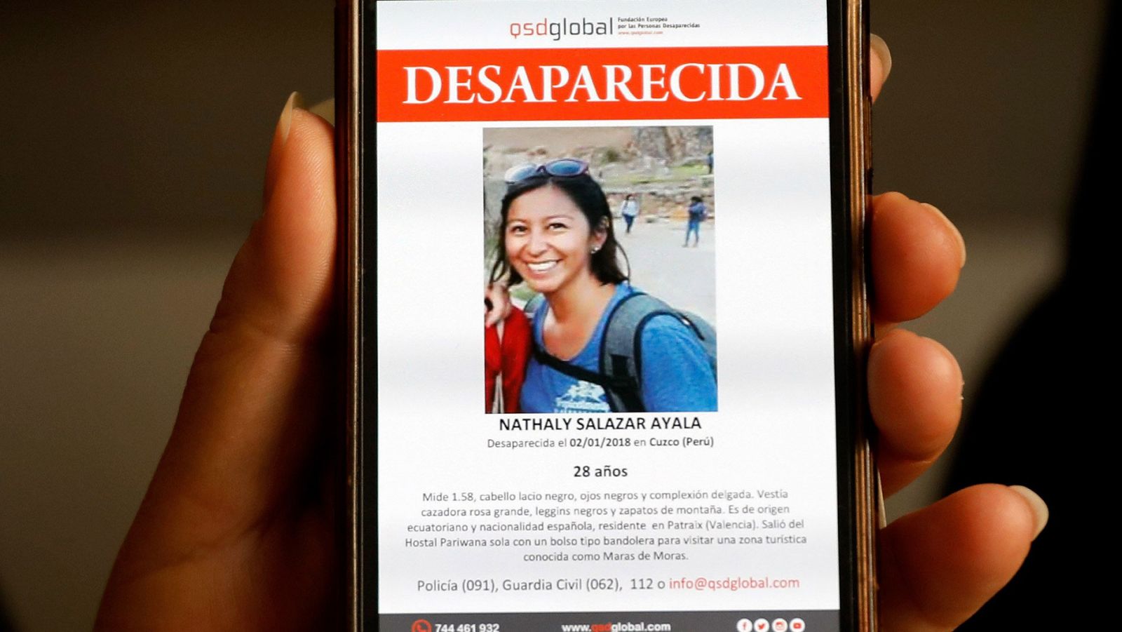 Dos detenidos en Perú por la desaparición de una joven española