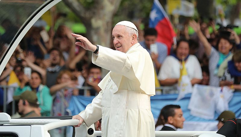 El papa Francisco linicia un viaje oficial de tres días en Chile