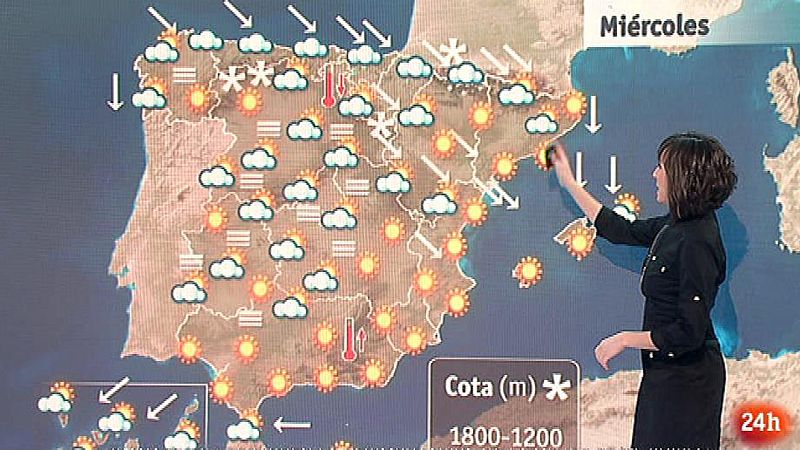 Tiempo inestable con precipitaciones y fuerte viento en el norte y Canarias