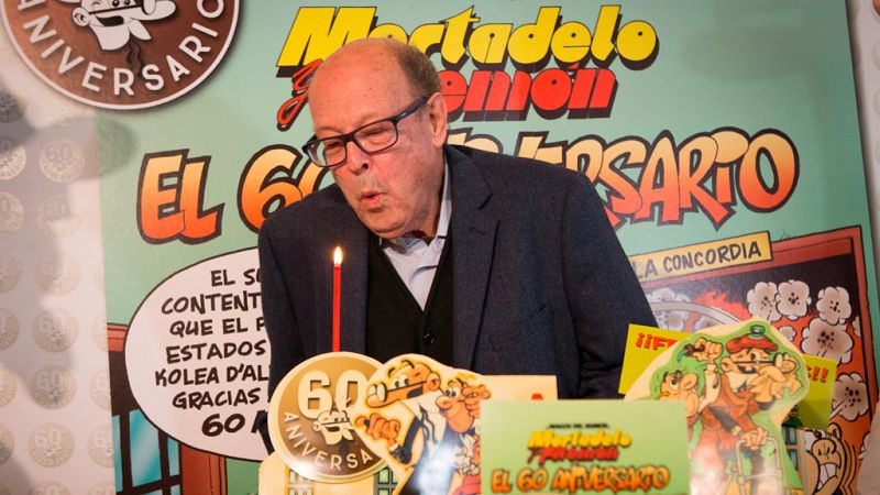 Francisco Ibáñez celebra el 60 aniversario de 'Mortadelo y Filemón'