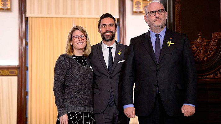 Telediario 1 - JxCat se plantea alegar la "inmunidad" de diputado para que Puigdemont no sea detenido al volver