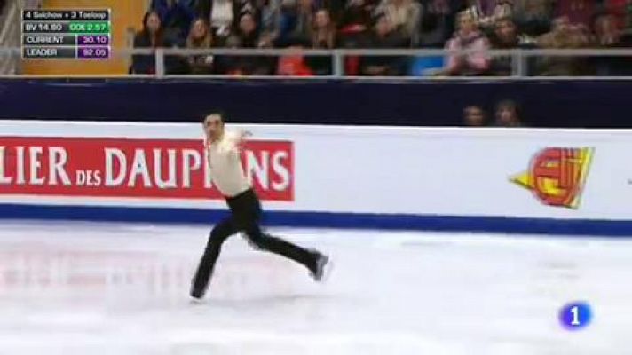 Telediario 1 - El Quijote Javier Fernández piensa ya en la medalla olímpica