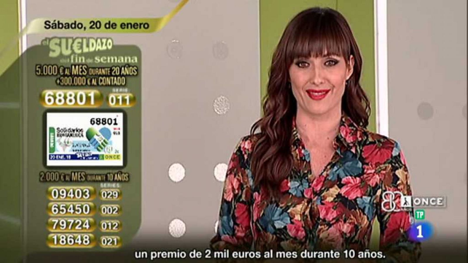 Sorteos ONCE: Sorteo ONCE - 20/01/18 | RTVE Play