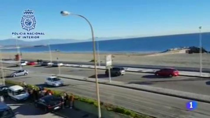 Telediario 1 - Desmantelan un sistema de radares usado por narcotraficantes para detectar la presencia policial en Cádiz