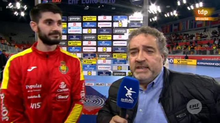 Europeo de Balonmano - Gurbindo: "No pensábamos que iba a resultar un partido tan fácil"
