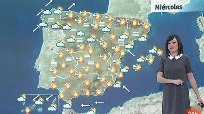 El tiempo - Pocas nubes en todo el país y temperaturas estables