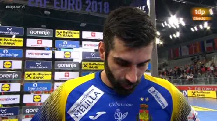 Europeo de Balonmano - Europeo de balonmano 2018. Corrales: "Hoy el equipo ha estado increíble"