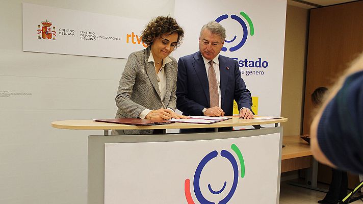 Telediario 1 - RTVE refuerza su compromiso contra la violencia de género