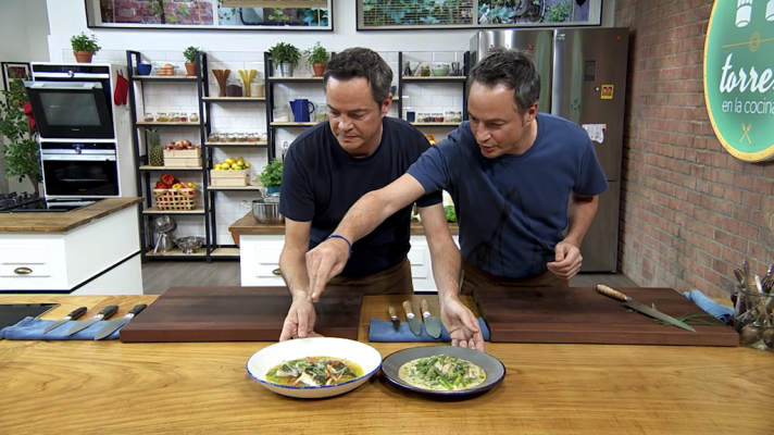 Torres en la cocina - Macarrones de borraja y corvina en escabeche