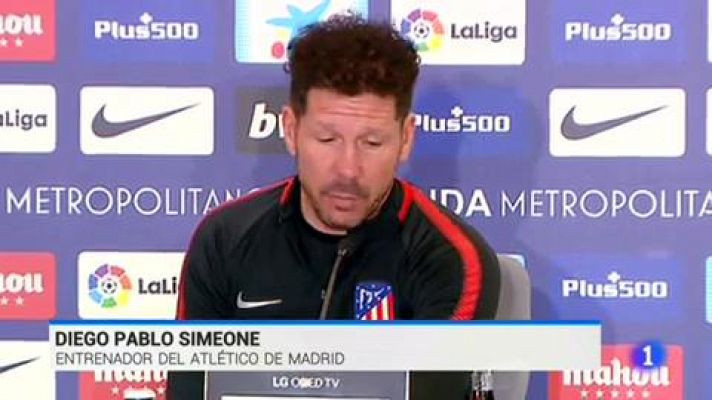 Telediario 1 - Simeone, sobre su sanción: "El comité y los árbitros saben lo que hacen"