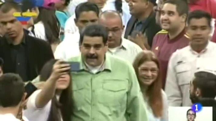 Telediario 1 - Maduro está metido de  lleno en precampaña con la intención de repetir mandato