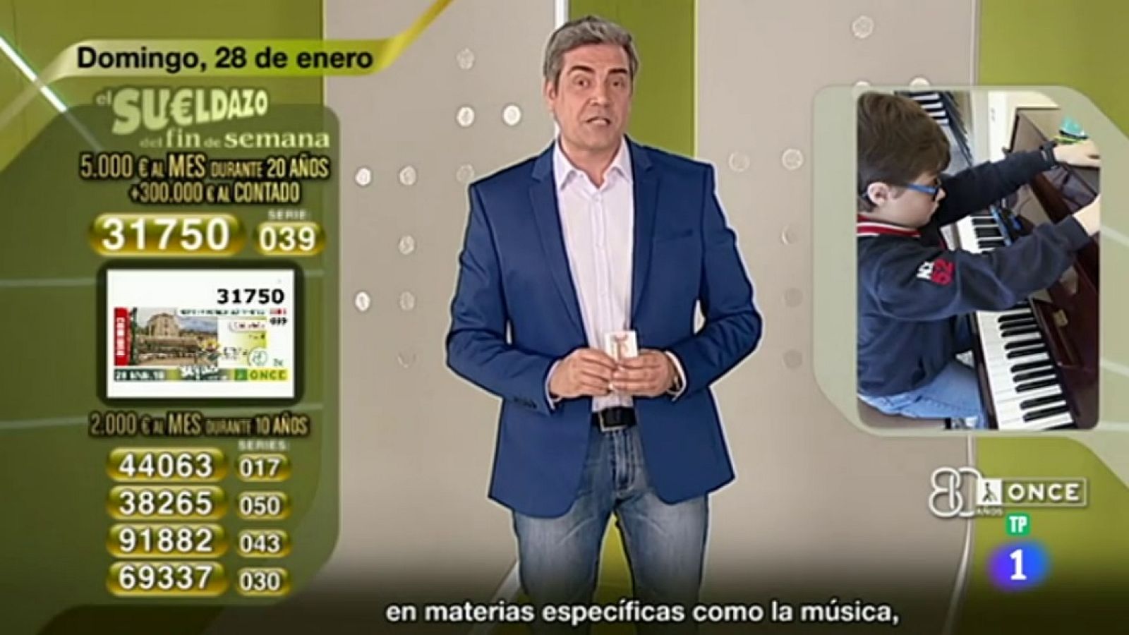 Sorteo ONCE - 28/01/18 - ver ahora