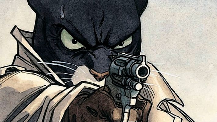 La 2 Noticias - La exposición 'Blacksad, algún lugar entre las sombras' recoge 25 años de carrera de Juanjo Guarnido
