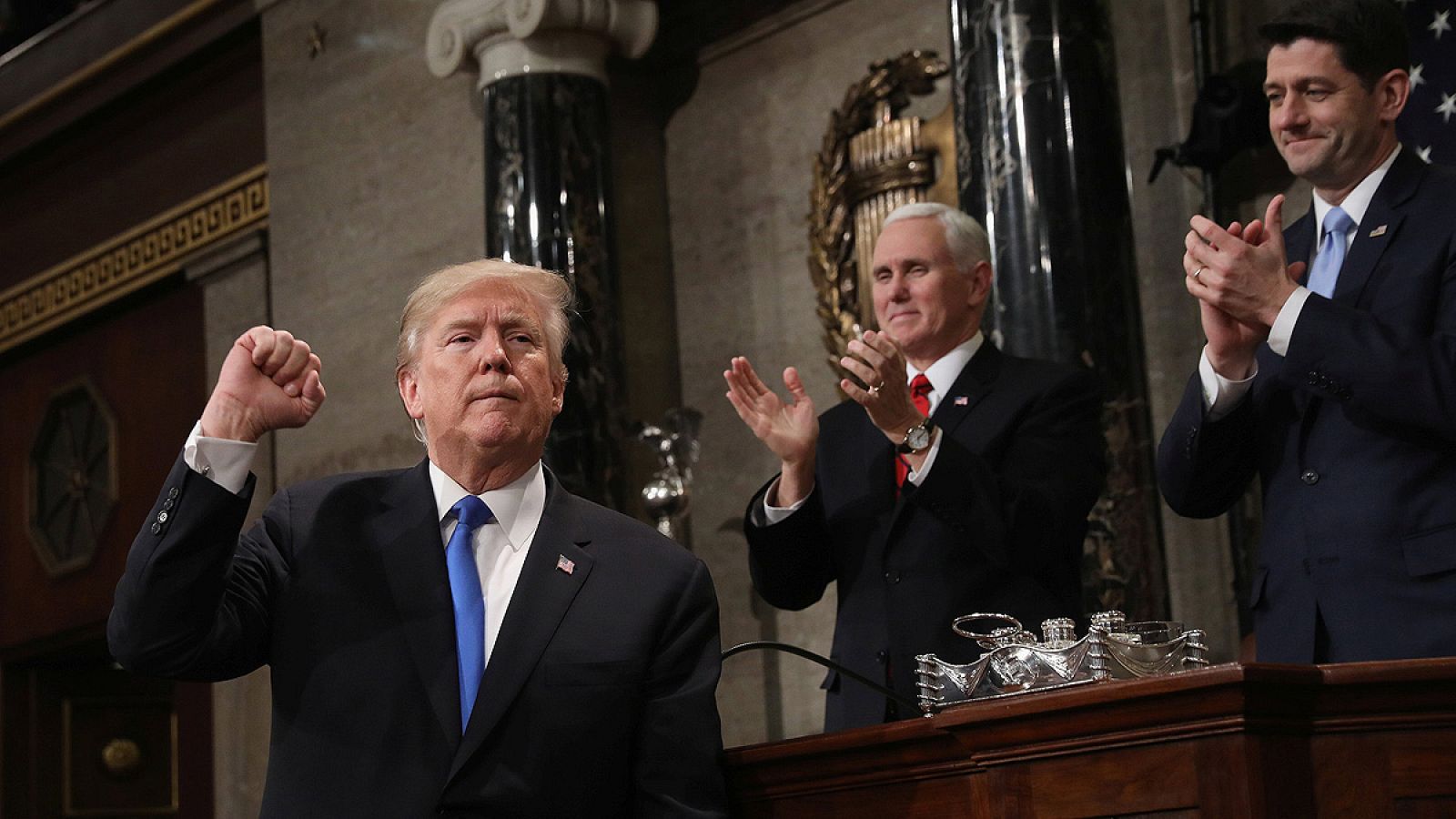 Telediario 1: Trump ofrece un discurso patriótico en el Estado de la Unión | RTVE Play