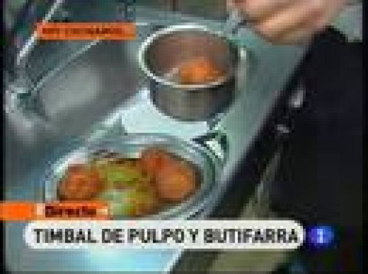 Timbal de pulpo y butifarra