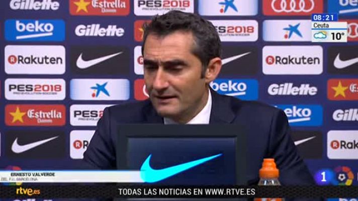 Telediario 1 - Valverde y Marcelino dan por bueno el trabajo de sus equipos en la ida de Copa