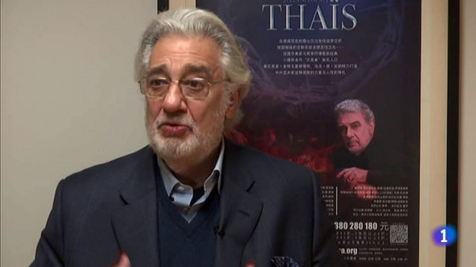 Telediario 1: Plácido Domingo estrena la ópera 'Thais' en Pekín | RTVE Play