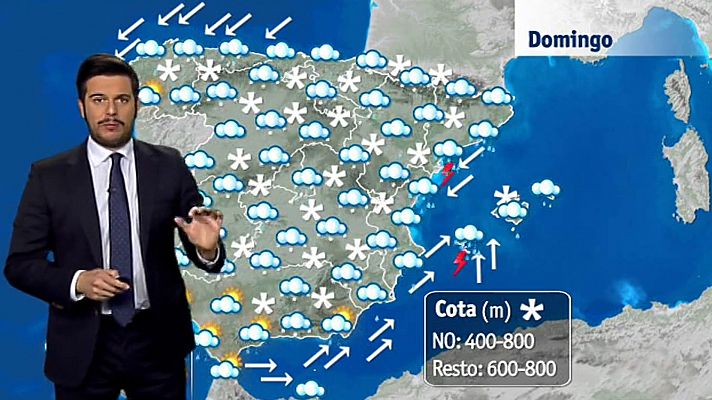 Nevadas en cotas relativamente bajas en gran parte de la península