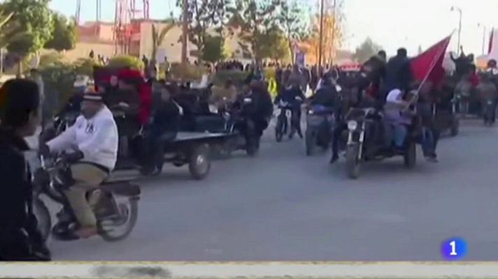 Telediario 1 - La región minera de Yerada muestra su descontento con el Gobierno de Marruecos