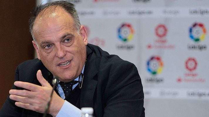 Telediario 1 - Tebas sobre Piqué: "Hay que evitar las celebraciones que generen crispación en el contrario"