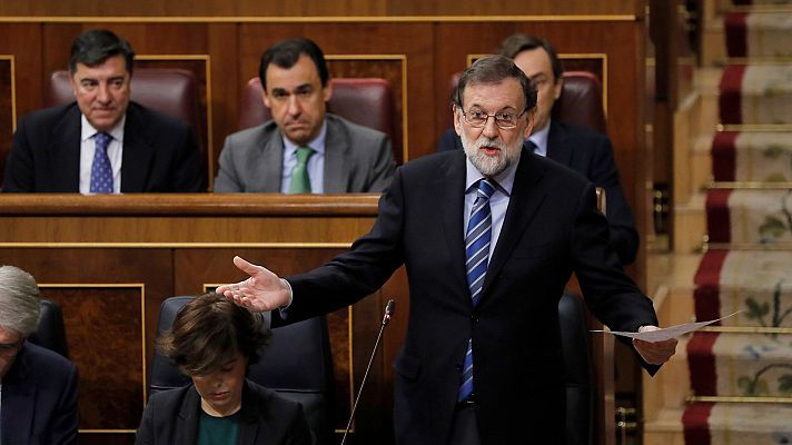 Rajoy pide a Rivera que "no se equivoque de adversario" en Cataluña y niega que el FLA se haya usado en el 'procés'