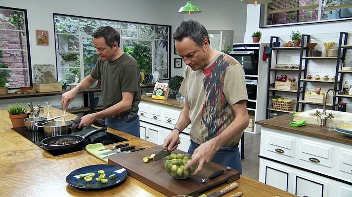 Torres en la cocina - Coles de Bruselas y civet de jabalí