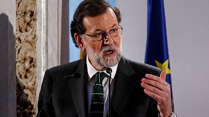 Telediario 1 - Rajoy anuncia que los planes de pensiones se podrán rescatar a partir de los diez años de la aportación
