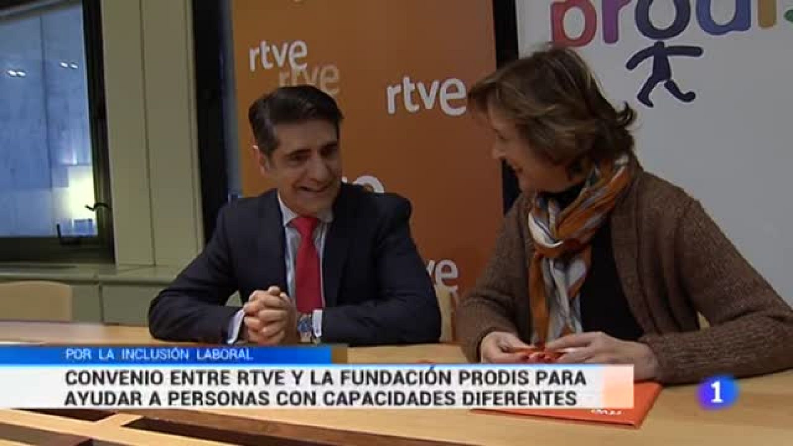 TVE firma un convenio con la "Fundación Prodis"