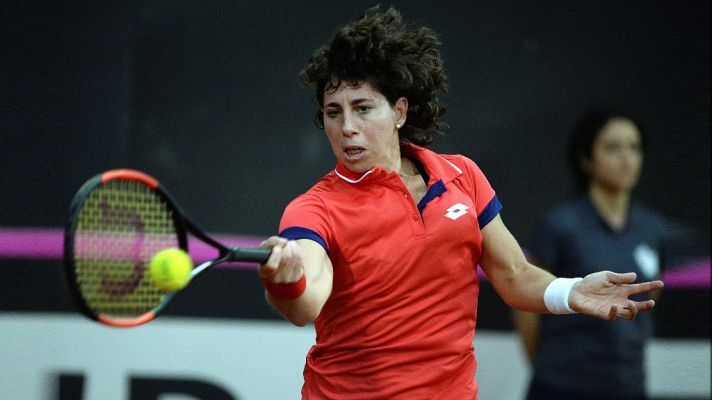 Tenis - Copa Federación: Italia - España. 1er. partido individual