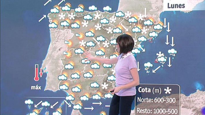 Este lunes, nieve en la mitad norte peninsular y bajada de temperaturas generalizada