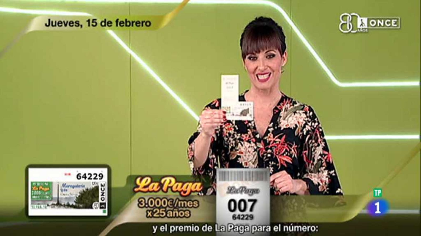 Sorteo ONCE - 15/02/18 - ver ahora