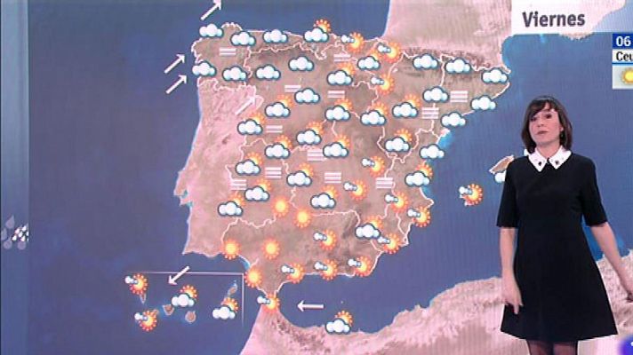 Este viernes, cielo nuboso en toda España y cota de nieve por encima de los 2.000 metros