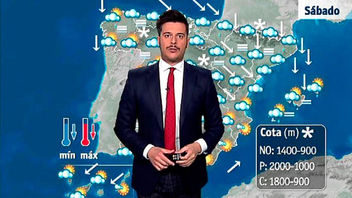El tiempo - Nubes y precipitaciones en el norte y este peninsular y en Baleares