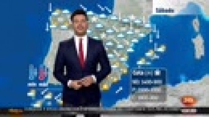 El tiempo - Nubes y precipitaciones en el norte y este peninsular y en Baleares