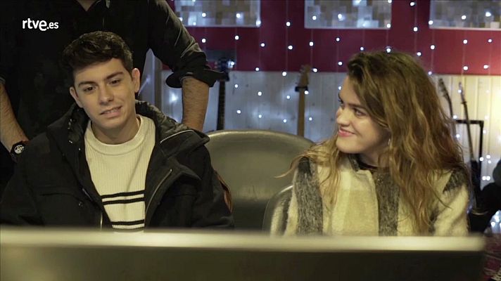 Eurovisión - Alfred y Amaia graban en un estudio "Tu canción"