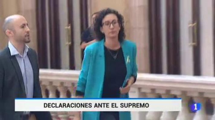 Telediario 1 - Marta Rovira (ERC) y Marta Pascal (PDeCAT) declaran este lunes en el TS