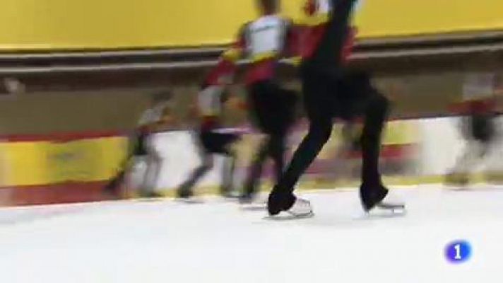 Telediario 1 - La difícil tarea del patinaje sobre hielo en España