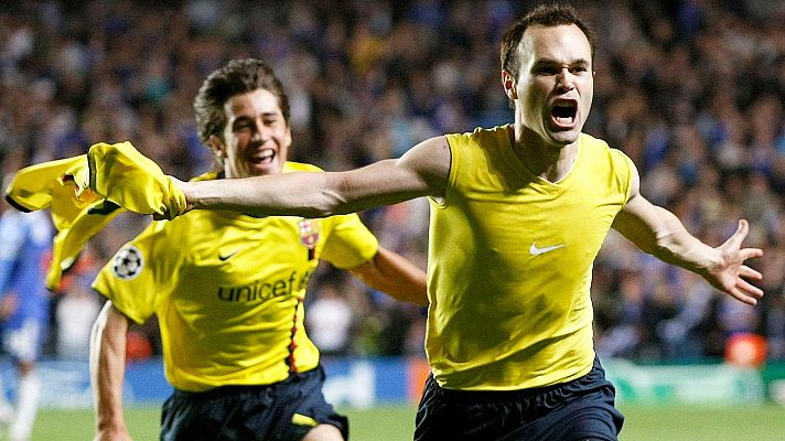 Telediario 1 - Recuerdos del 'Iniestazo' a dos días del Chelsea - Barça