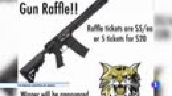 Telediario 1 - Se rifa fusil de asalto AR-15 para viaje escolar: EE.UU., entre la indignación y la afición a las armas
