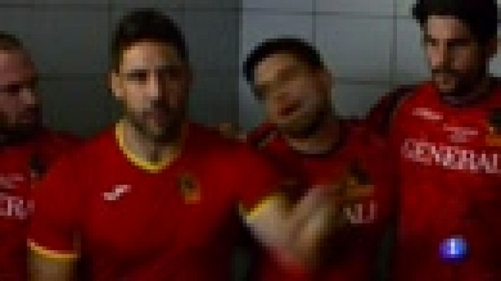 Telediario 1 - La arenga de Jaime Nava, el capitán del XV del León