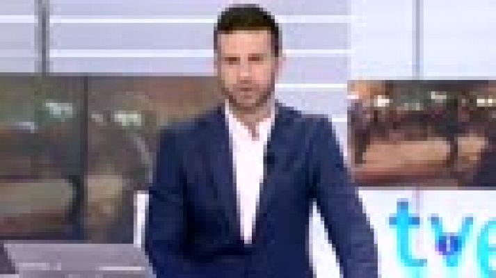 Telediario 1 - Cinco detenidos y un ertzaintza grave tras enfrentamientos entre radicales de Athletic y Spartak