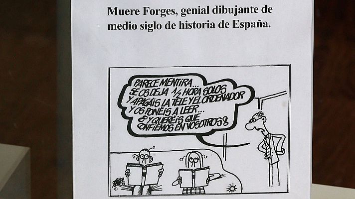Compañeros de profesión rinden homenaje a Forges en sus viñetas