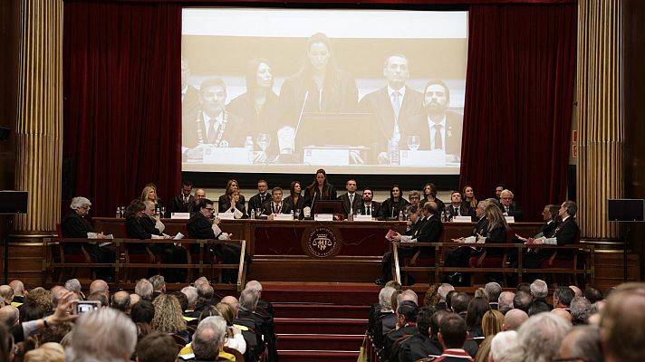 20H - La cúpula judicial de Cataluña abandona un acto al hablar Torrent de "presos políticos" en presencia de Catalá