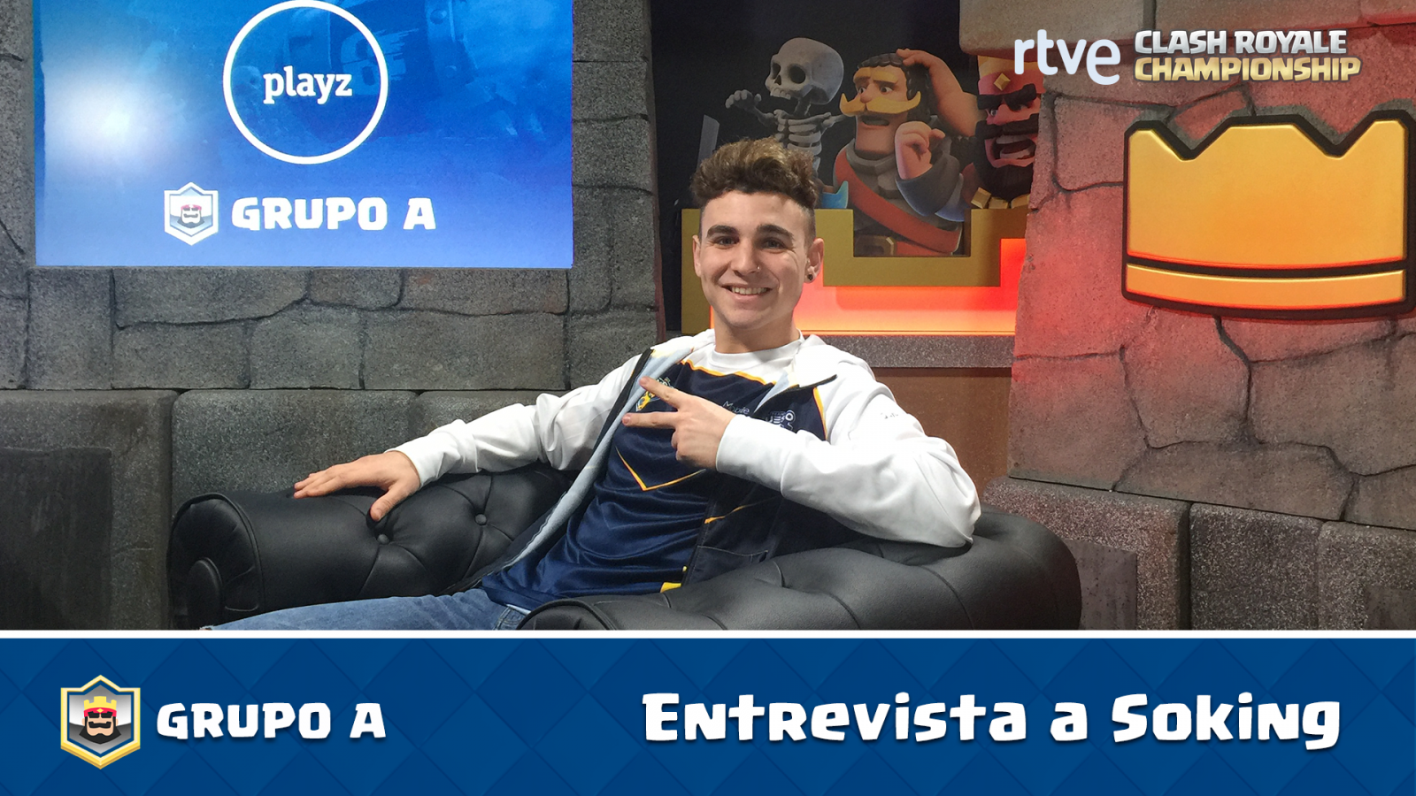 RTVE Clash Royale Championship. Grupo A - Entrevista a Soking, jugador de Team Queso