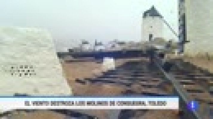 Telediario 1 - El temporal 'Emma' deja cuantiosos daños materiales en el litoral y en el interior peninsular por el viento